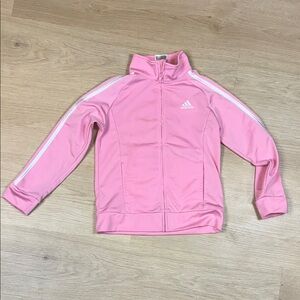 Adidas Girl’s 6X Pink full zip track jacket
